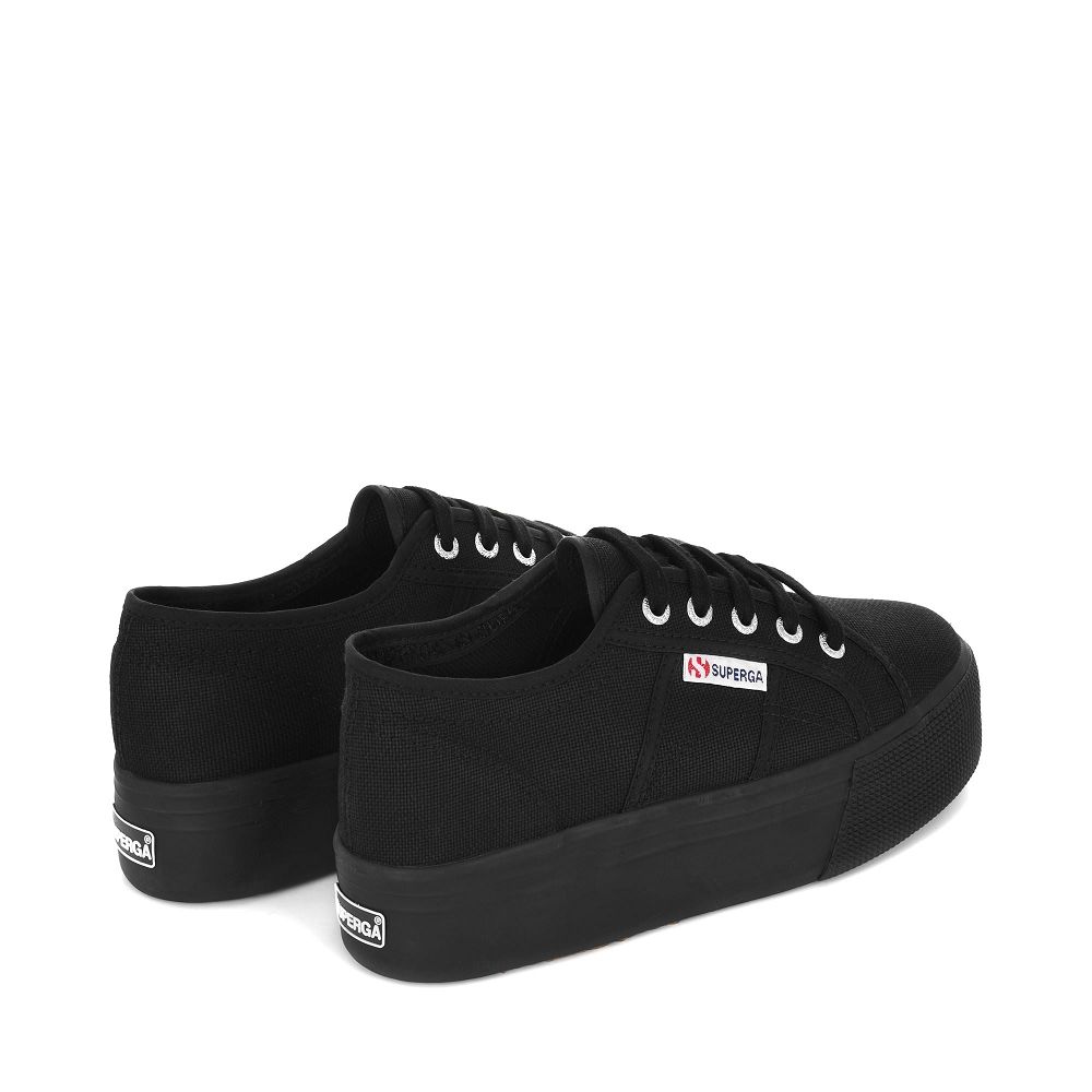 Superga 2790acotw Linea Up And Down Black Platform Sneakers - Women's Sneakers USA | US9700501